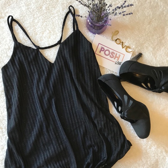 Socialite Tops - Socialite Black Shimmer Blouse